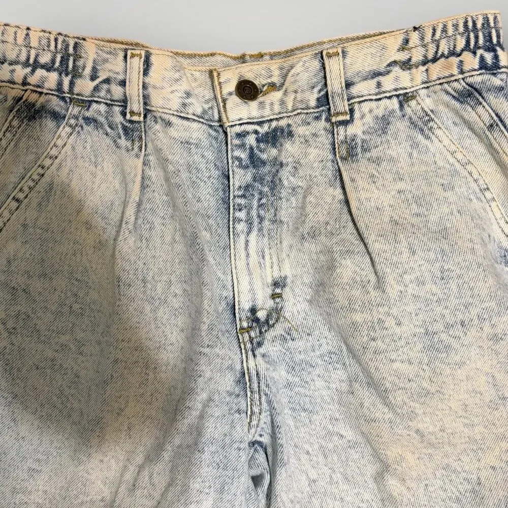 Vintage Lee Air Gear Jeans 30x34 Acid Wash Cargo Pleated 80s NWT Deadstock Rare